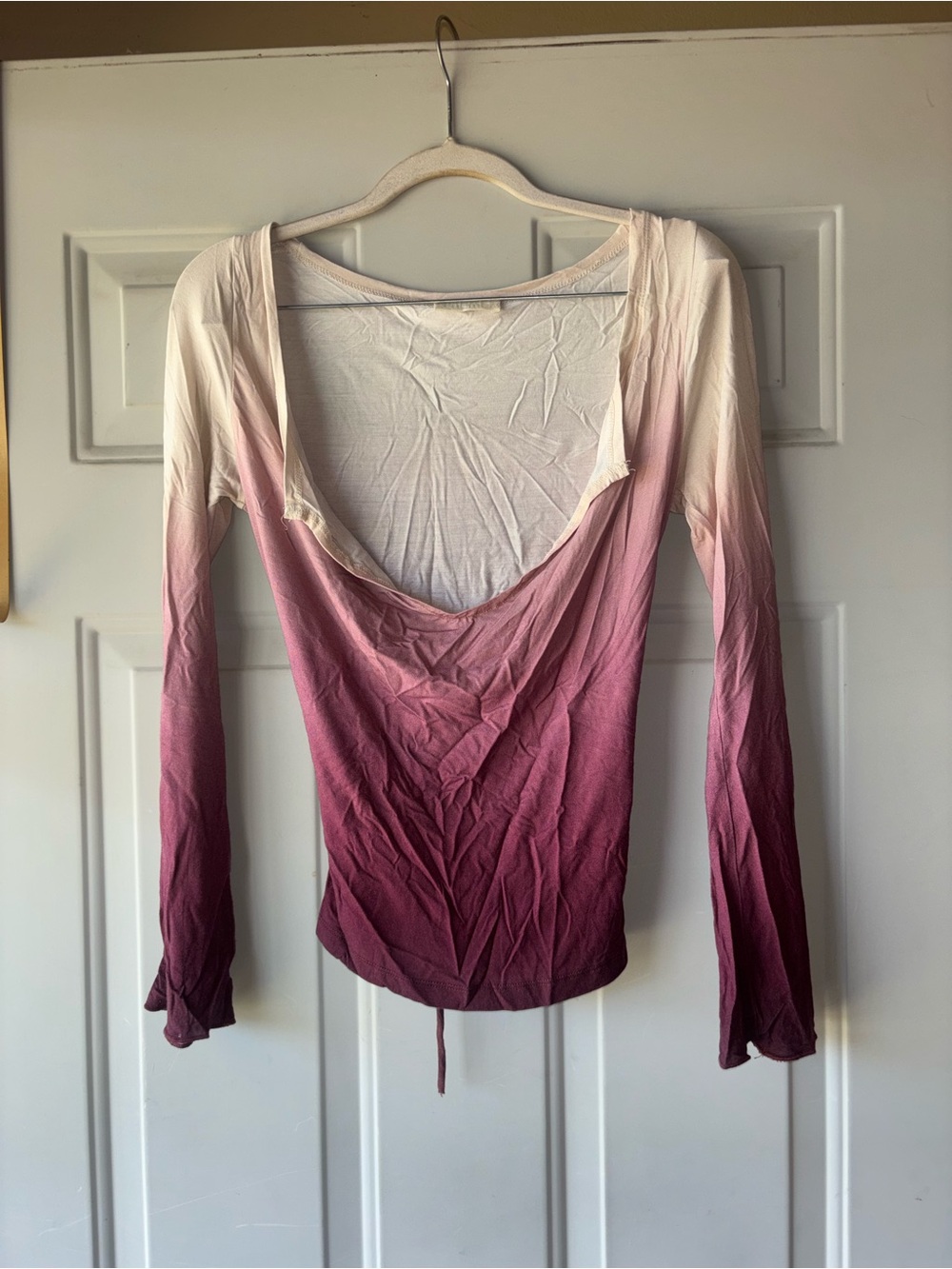 Preme ombré lace-up back top size XS
